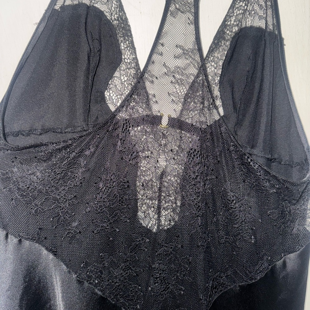 Victoria's Secret Black Lace Slip Dress ((no size tag)) - Picture 7 of 13